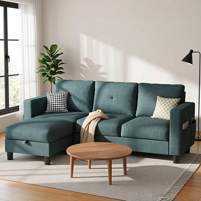 SUNLEI Convertible L-Shaped Sectional Couches