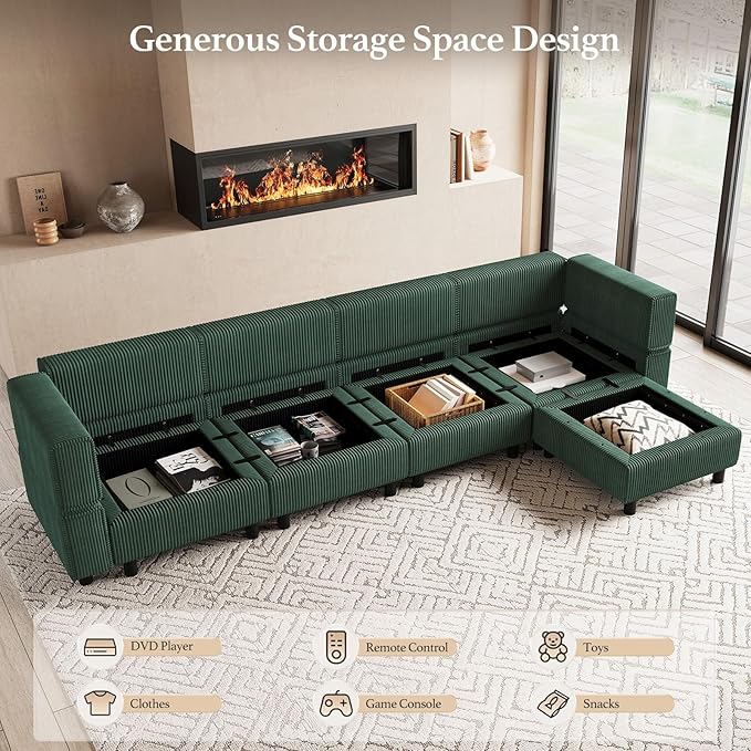 Belffin 5 Seats L Shaped Sectional Couch