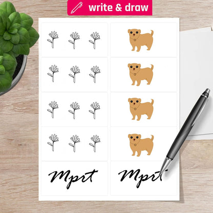 MPRT 2" x 4" Shipping Address Labels 500 Label Stickers Paper for Laser & Inkjet Printer 10 per Page Printable Mailing Labels - Matte, 50 Sheets