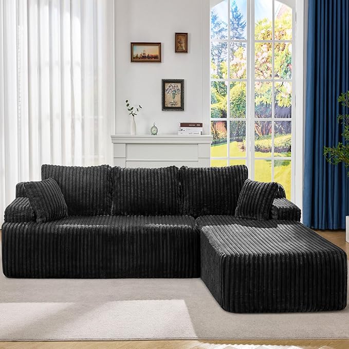 Modular Sectional Sofa Couches L-Shape Couch 3 Seat Modular Sofa Memory Foam