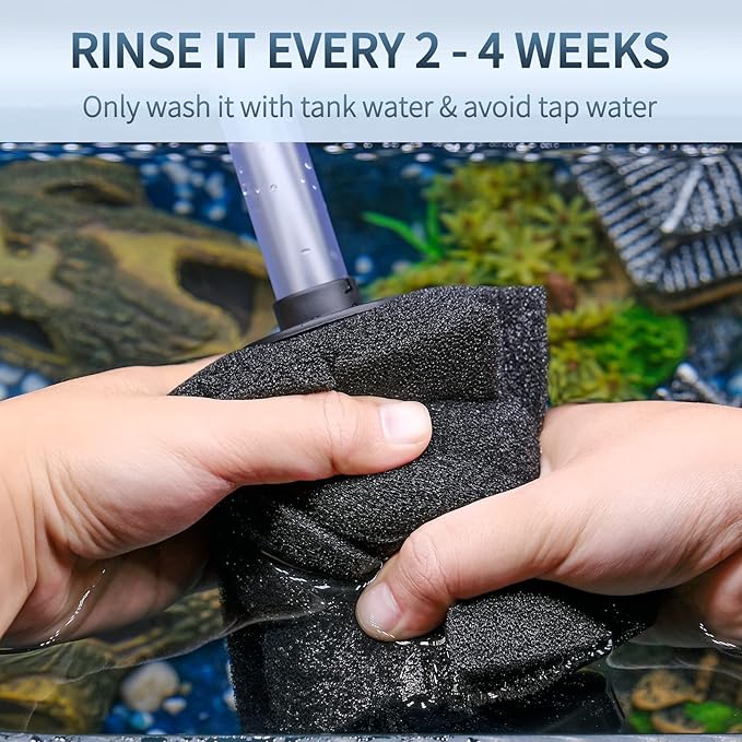Pawfly Aquarium Large Bio Sponge Filter Quiet Betta Fry Shrimp and Small Fish Foam Filter for Fish Tank up to 60 Gallon