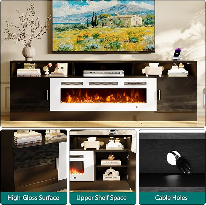 oneinmil 78" Fireplace TV Stand