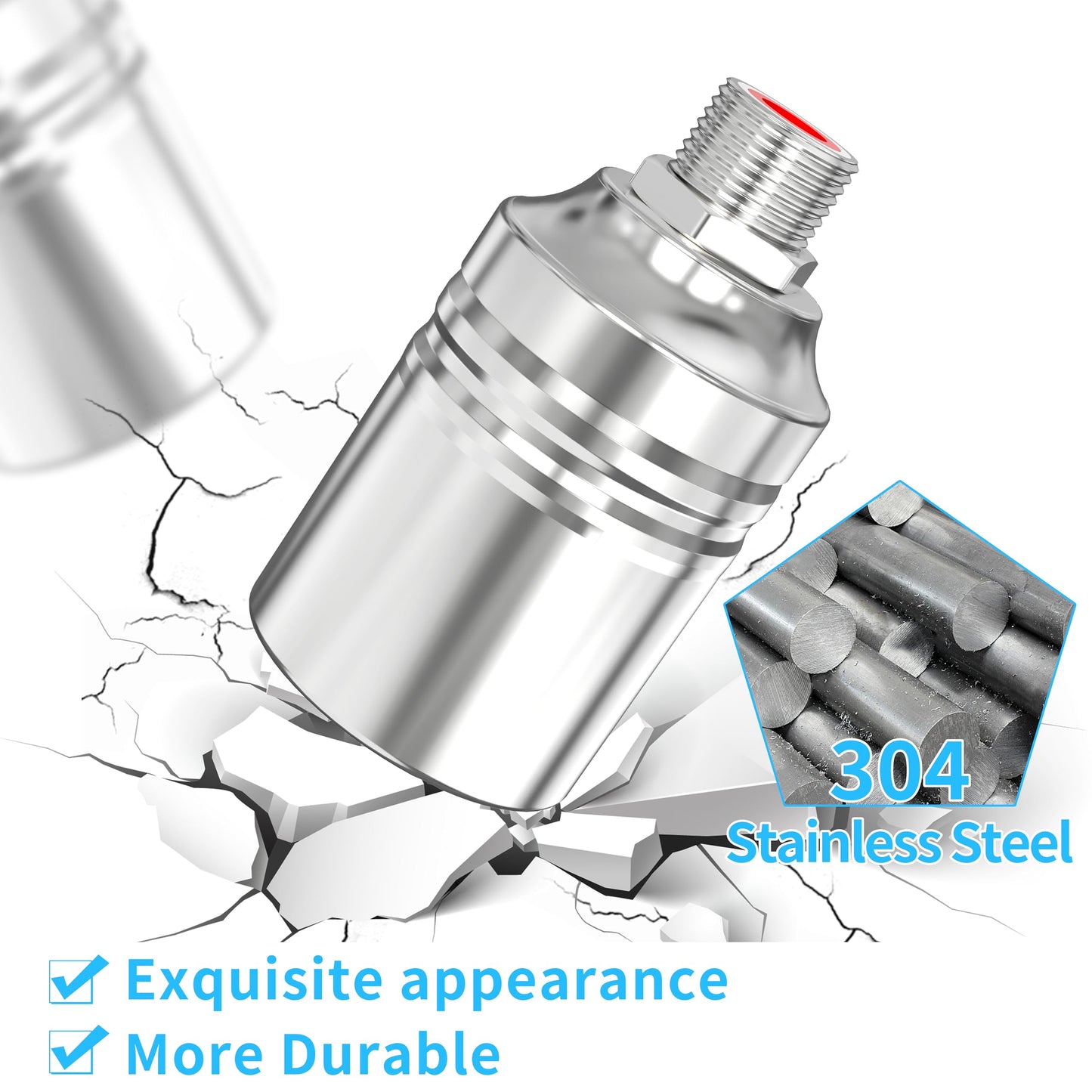 1/2" to 3/4" 1" Water Mini Float Valve,304 Stainless Steel Fully Automatic Level Controller Valve for Wate Tank, Livestock Troughs, Pool, Distiller