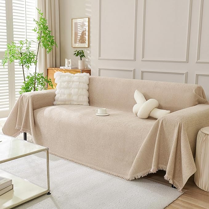 DREAMINGO Sofa Covers Washable Thick Chenille Couch Cover