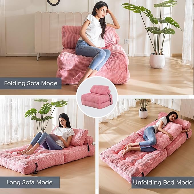 MAXYOYO Folding Sofa Bed, Convertible Sleeper Chair