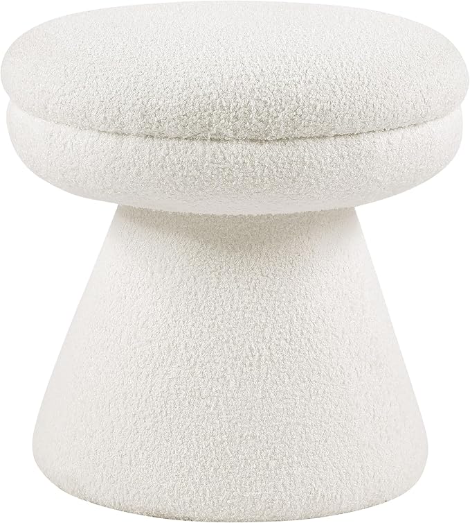 Furniture of America Rami Modern 18-inch Mushroom-Shape Upholstered Ottoman