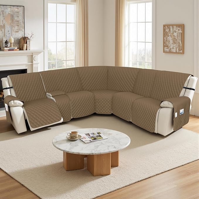 Arfntevss Recliner Sectional Couch Covers 1OO% Waterproof L Shape Sofa Cover