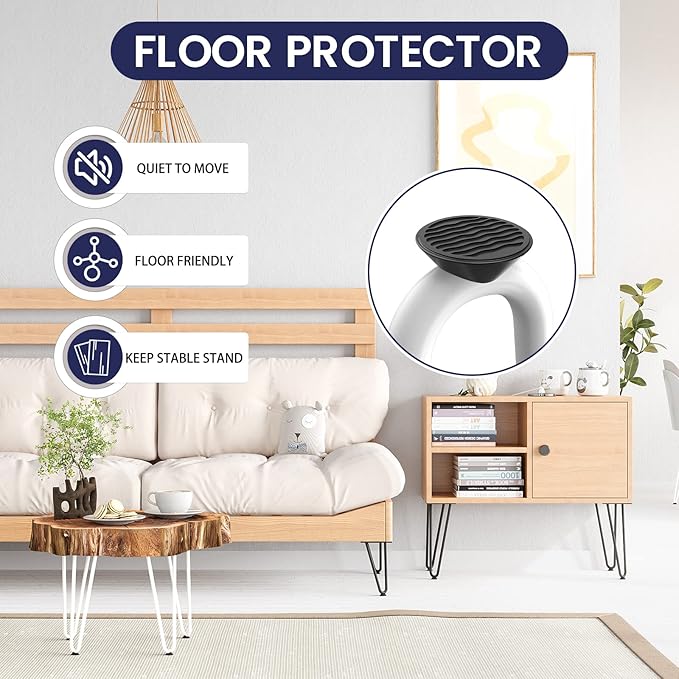 SMARTSTANDARD 6 Inch Heavy Duty Hairpin Furniture Legs, Metal Home DIY Projects