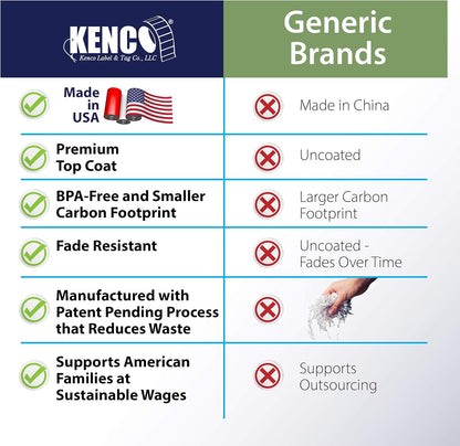 Kenco Color Coding 3 X 5 Rectangle Labels, Inventory Control Stickers 500 Labels Per Roll, Made in The USA (Orange)