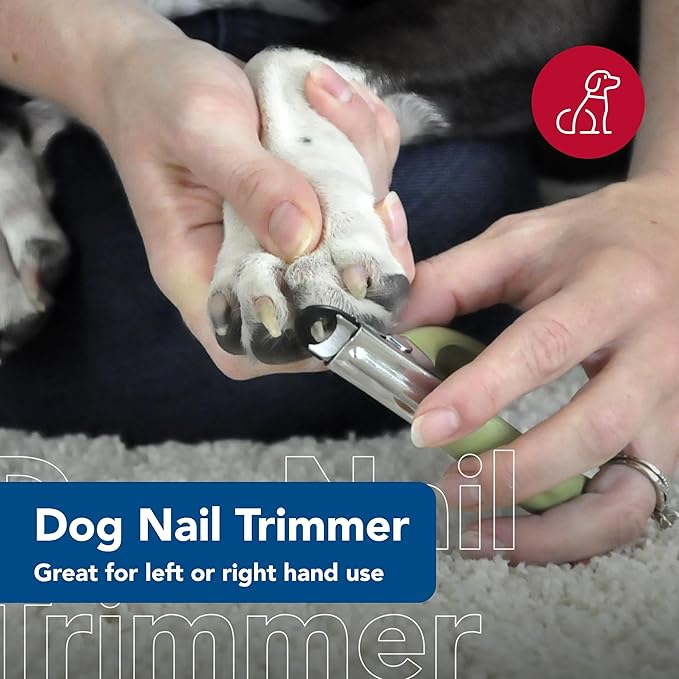 Coastal Pet - Safari Guillotine Dog Nail Trimmer - Double-Bladed Guillotine Style Dog Nail Trimmers - Owner-Friendly Vinyl Grip - for Small to Medium Dogs - Small (5" L x 3" W)