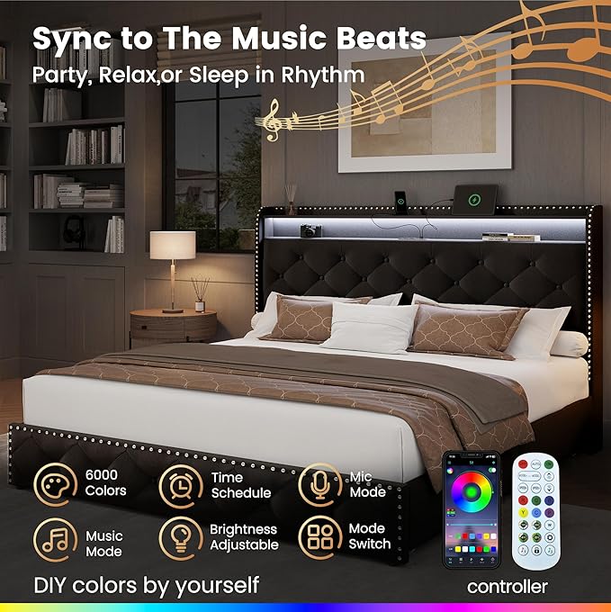 LARMACE King Size Bed Frame