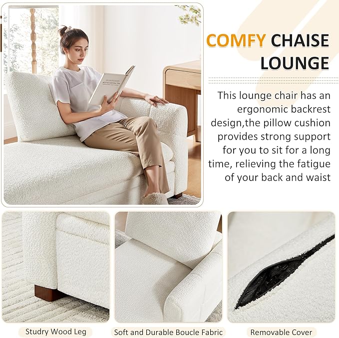 VANOMi 70.47'' Oversized Chaise Lounge Chair Indoor