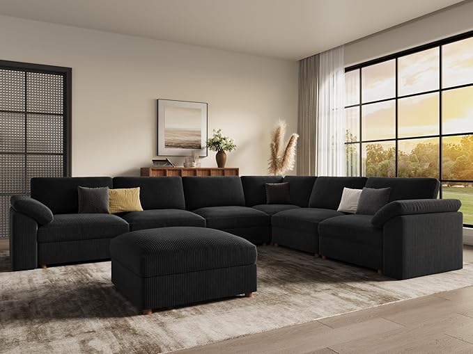 EASE MOOSE Oversized Sectional Modular Sofa, Large U Shape Sectional Couch Wide