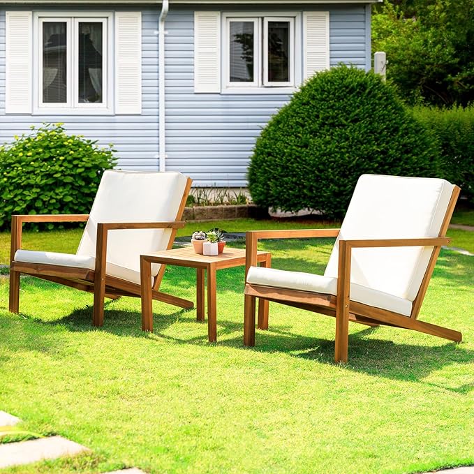 IDZO Natural 3-Piece Patio Bistro Sets