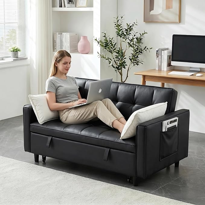 3 in 1 Convertible Sofa Bed, Loveseat Sleeper Sofa