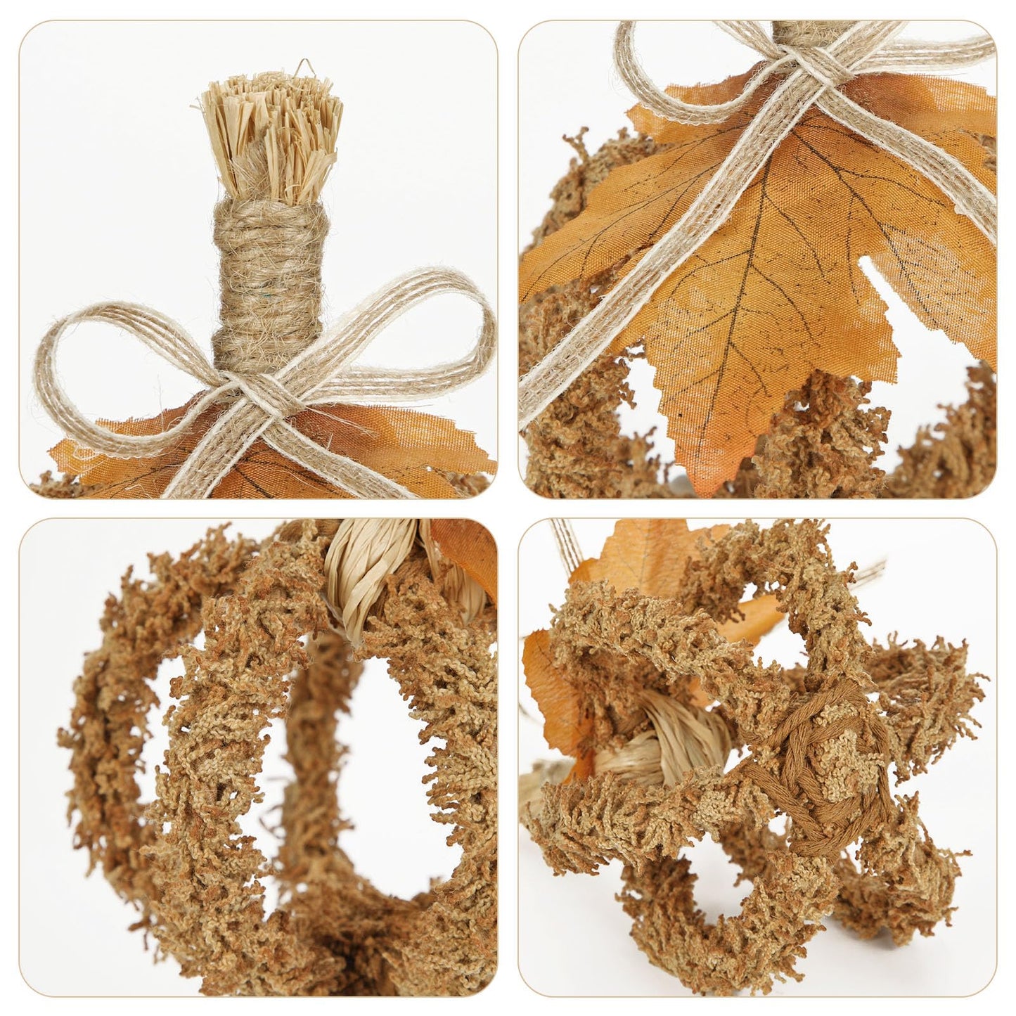 Fall Pumpkin Decorations for Home, Hollow Foldable Fake Pumpkins, Faux Small Pumpkins for Decorating, Artificial Fabric Pumpkin for Autumn Harvest Thanksgiving Halloween Centerpiece, Deep Brown 3PCS