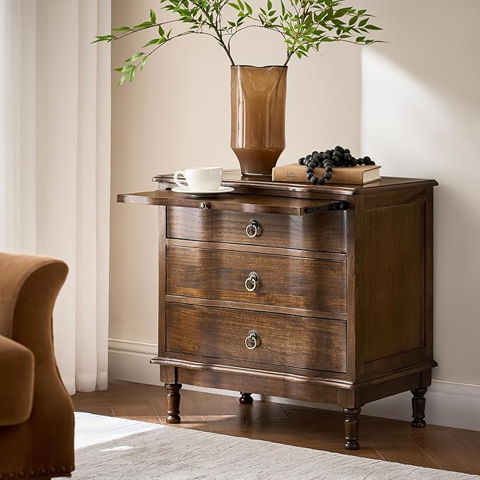 HULALA HOME Solid Wood End Table