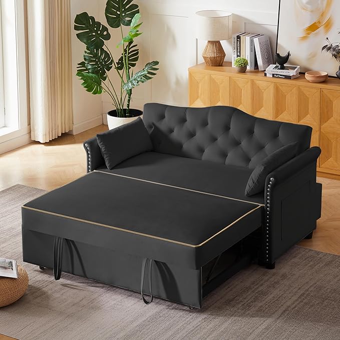Auvsoce 57'' Convertible Sleeper Sofa Bed