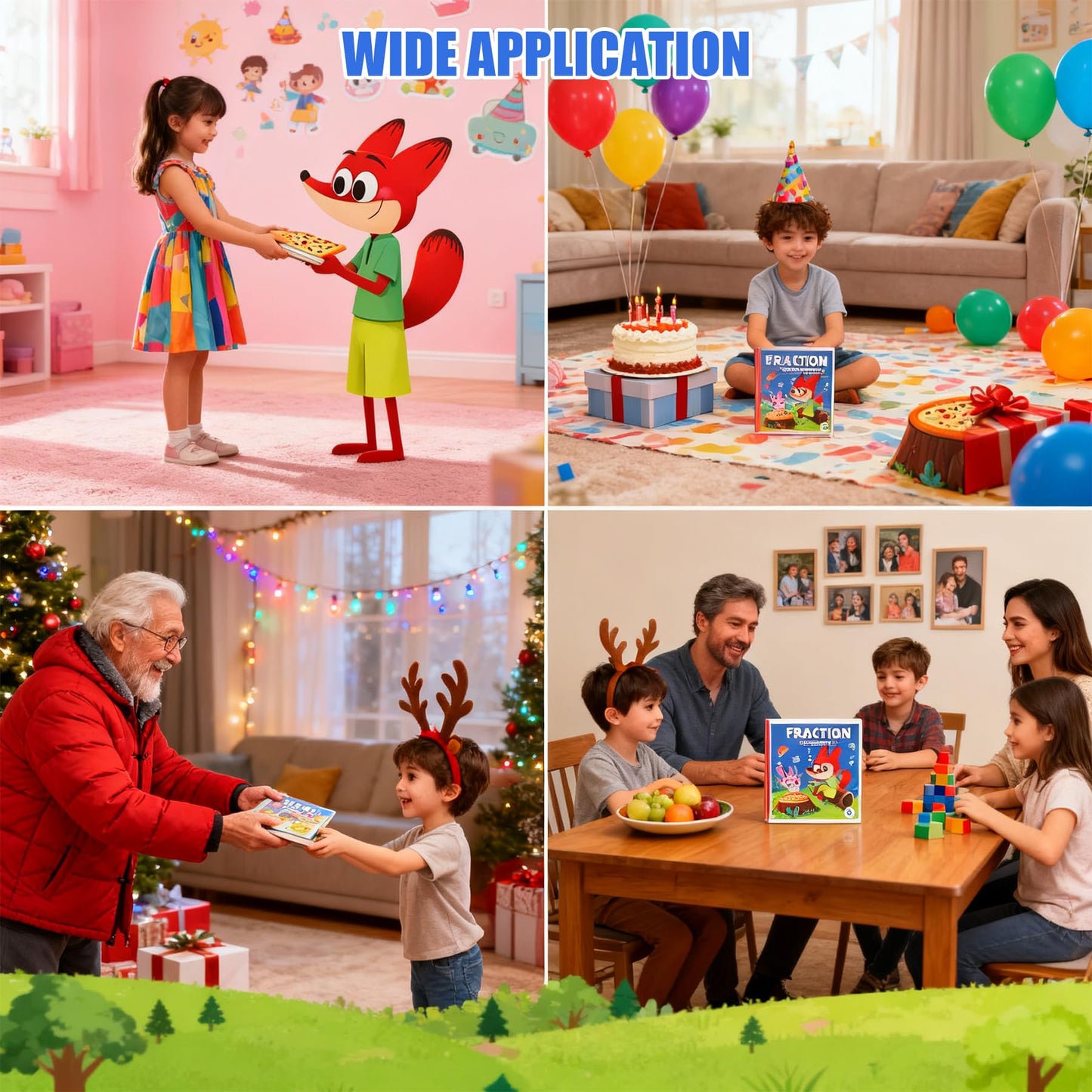 BlivEclat STEM Magnetic Fraction Demonstration Book for Kids with 152 Pcs Math Fraction Magnets Tiles and Disc Set Educational Math Learning Manipulatives Set
