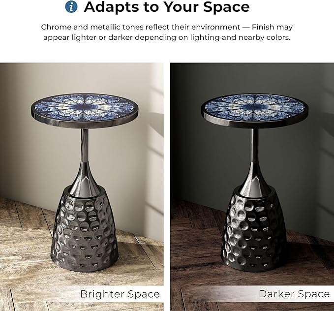 Homes: Inside + Out Halric Modern 24" Tall Round End Table