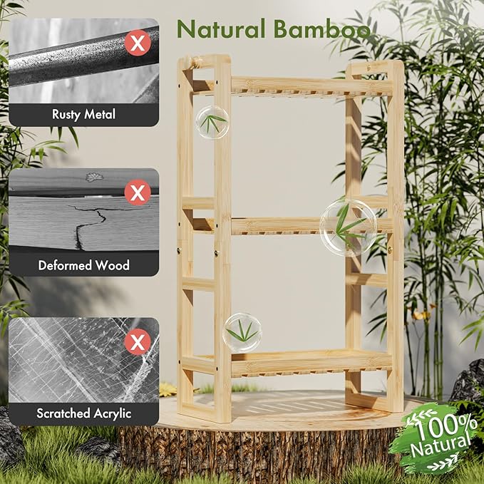 AmazerBath Bamboo Over The Toilet Storage Shelf