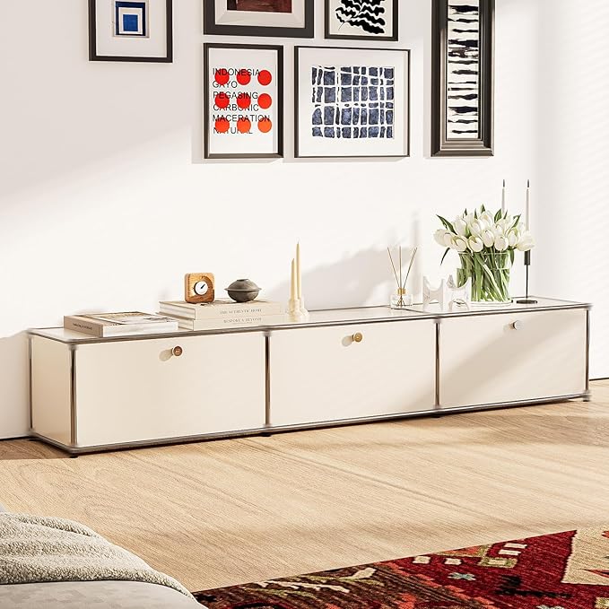 Modern Storage Cabinet Sideboard Versatile Free-Standing Organizer Cabinets