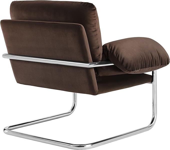 Modway Ansel Performance Velvet Accent Chair in Chocolate Brown
