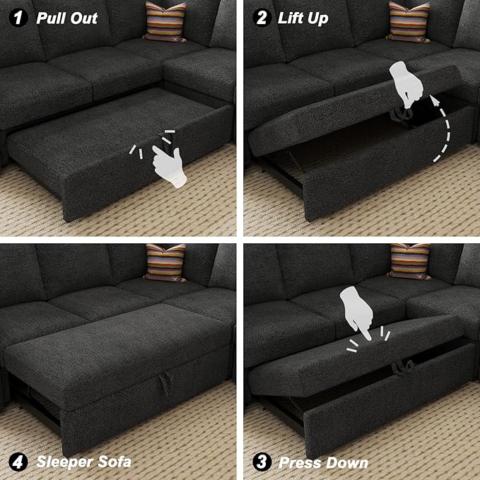Belffin Modular Sectional Sleeper Sofa Bed