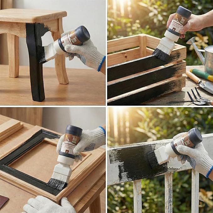 Black Paint, Touch-Up Paint for Furniture, No Sanding, Fast Drying, Water Based