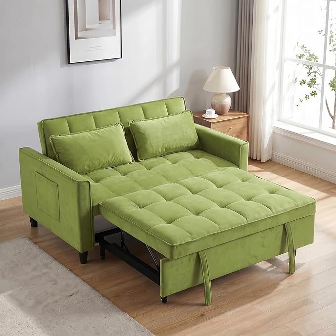 3 in 1 Convertible Sofa Bed, Loveseat Sleeper Sofa