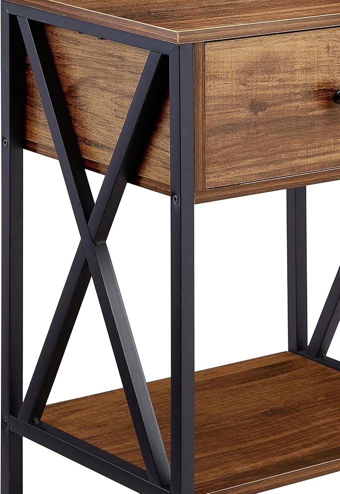 VECELO Nightstands Set of 2, Modern Bedside End Tables, Night Stands