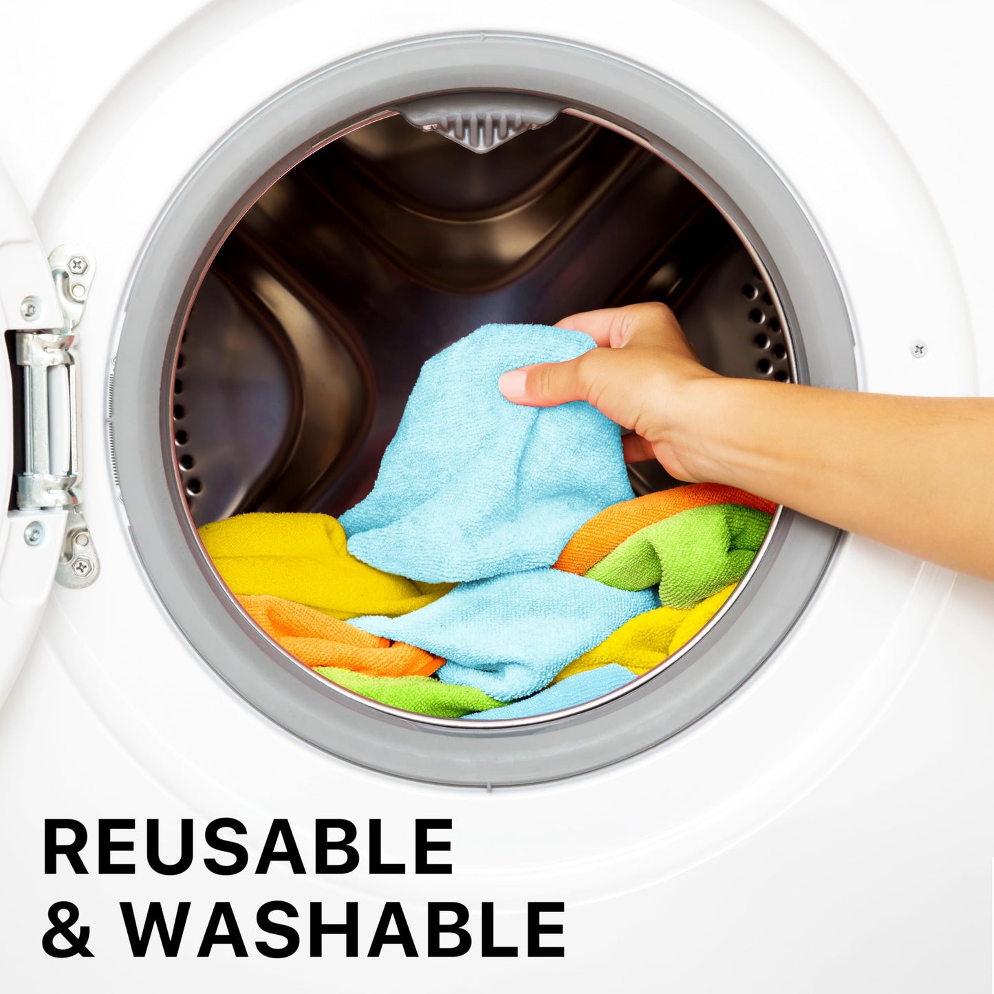 Simple Houseware Microfiber Cleaning Cloth 50 Pack, 12" x 16", 4 Colors