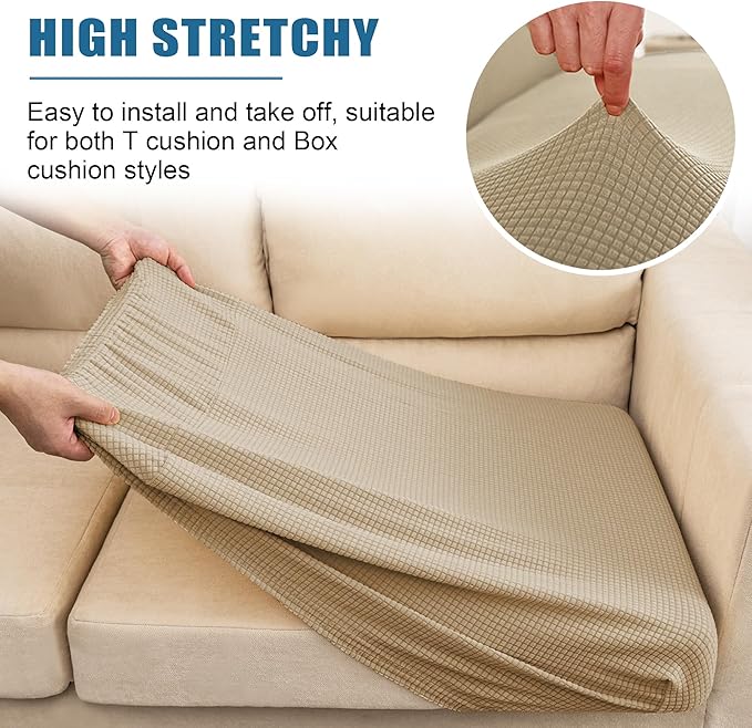 Water Repellent Single Seat Cushion Cover, Replacement Chair/Sofa Cushion