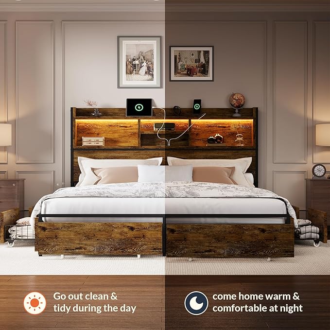 LARMACE King Size Bed Frame