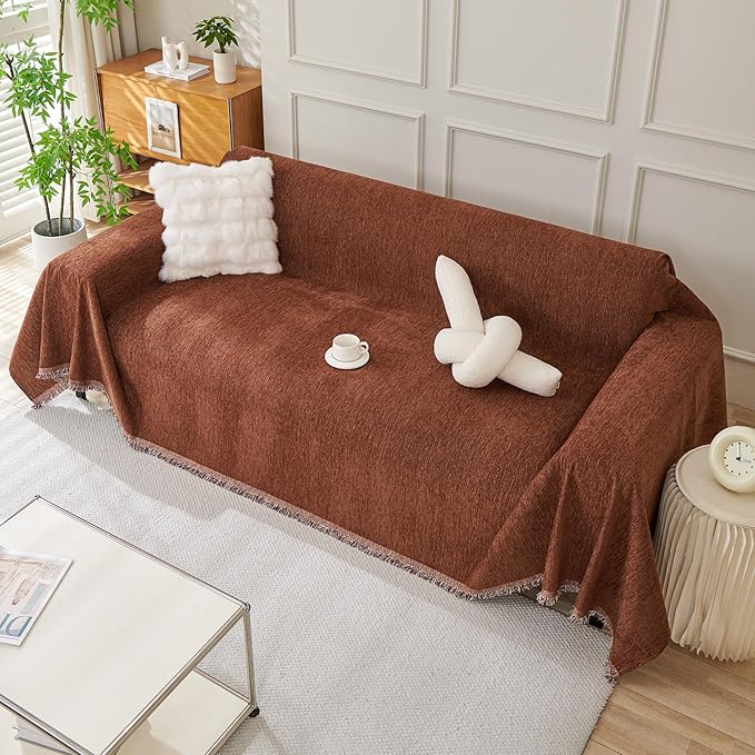 DREAMINGO Sofa Covers Washable Thick Chenille Couch Cover
