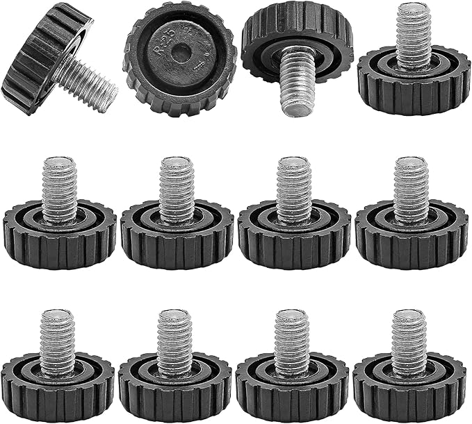 Zorfeter 30 Pcs Screw in Threaded Furniture Adjustable Levelers, M8 x 13mm