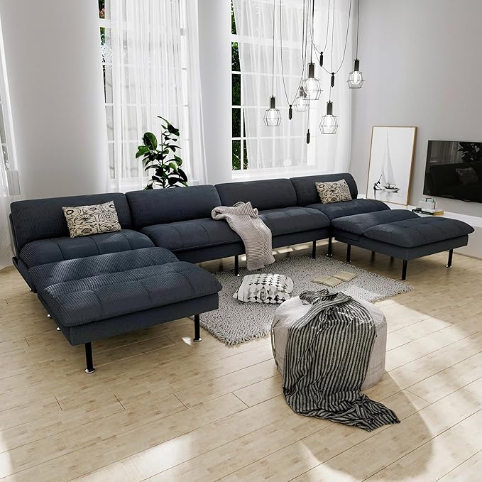 Ribilake 3 Sets 70" Futon Sofa Bed, 4 in 1 Multi-Function Couch Sleeper