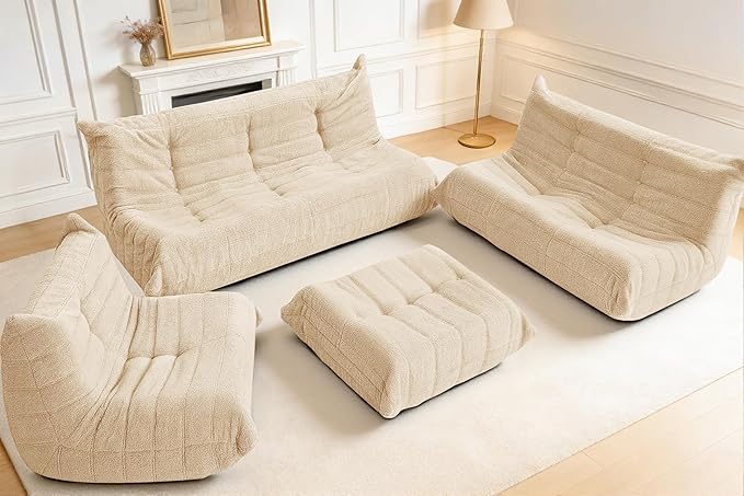 Bean Bag Pouf Ottoman, Foot Stool, Foot Rest