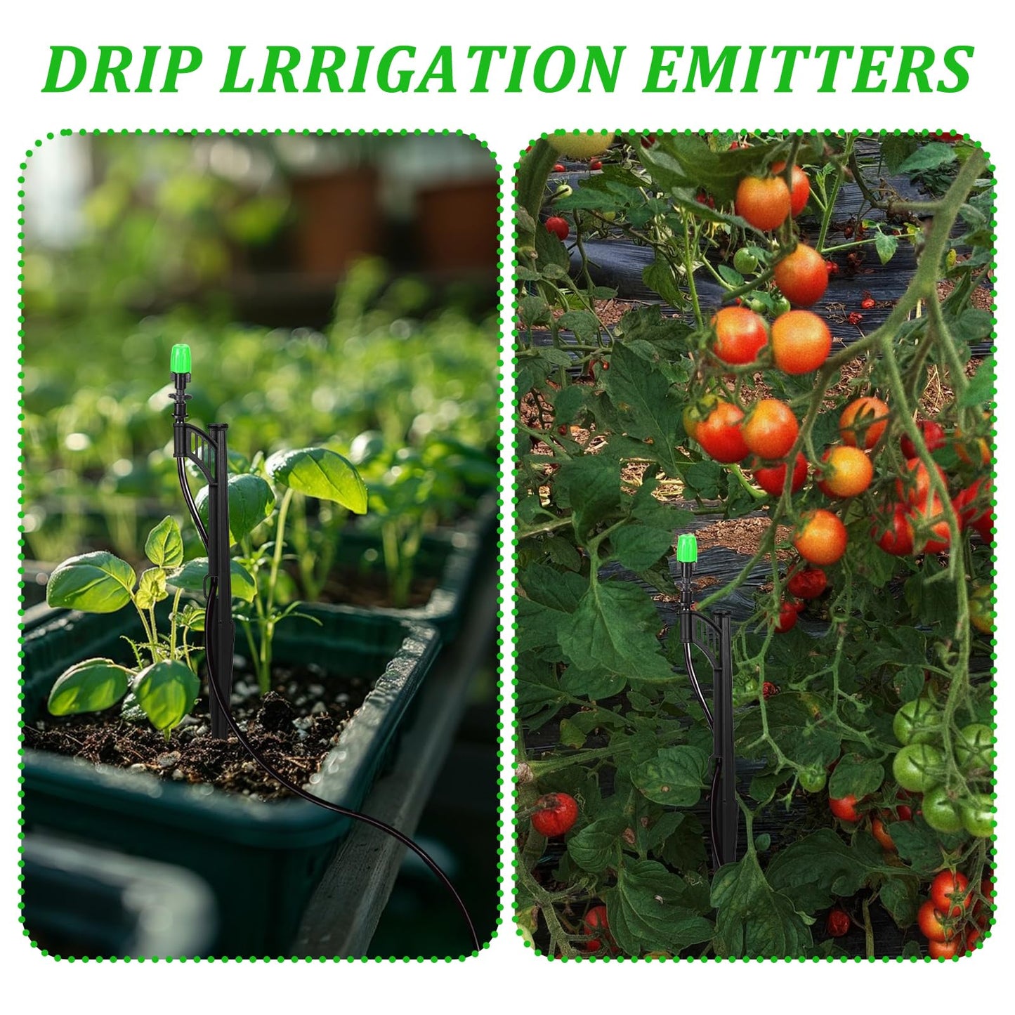 50 Pcs 12.8" Irrigation Drip Support Stakes 1/4 Inch Drip Irrigation Stakes for 1/4 Inch Drip Irrigation Tubing Hose Holder Drip Irrigation Support Stakes for Gardens Irrigation Supplies