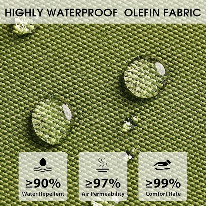 Rocking Chair Cushions with Pillow, Waterproof and Fade-Resistant Thicken