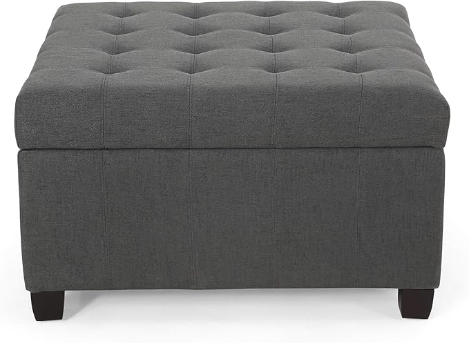 Christopher Knight Home Hedda Tufted Fabric Storage Ottoman