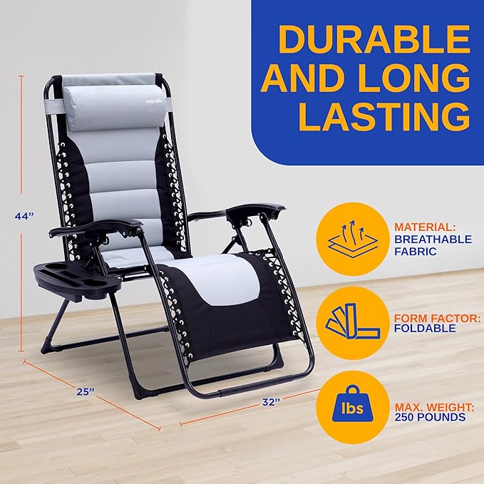 SereneLife Padded Zero Gravity Lounge Chair