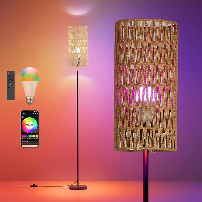 Ruiever Floor Lamp for Living Room, Farmhouse Floor lamp, Modern Standing lamp
