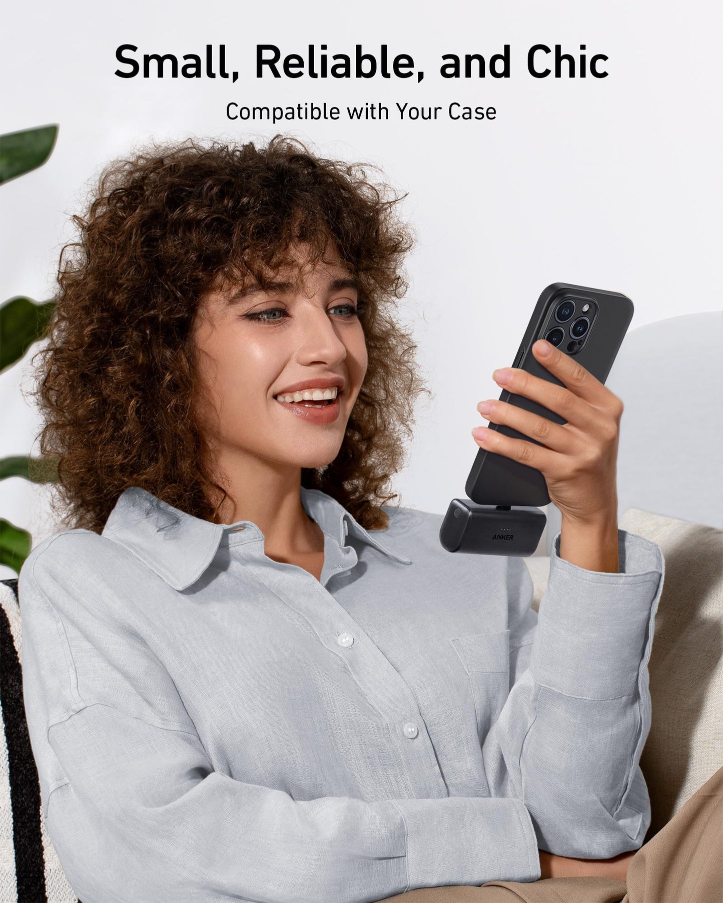 Anker iPhone 16 Portable Charger, Nano Power Bank with Built-in USB C Connector, 5,000mAh Portable Charger 22.5W, for iPhone 16/15 Series, Samsung S22/23 Series, iPad Pro/Air, AirPods, and More