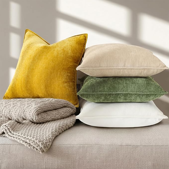decorUhome Summer Couch Throw Pillow Covers 18x18 Set of 2, Decorative Soft