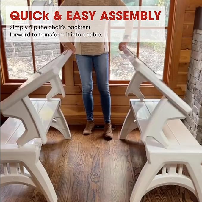 Convert-a-Bench 2-in-1 Outdoor Bench & Picnic Table
