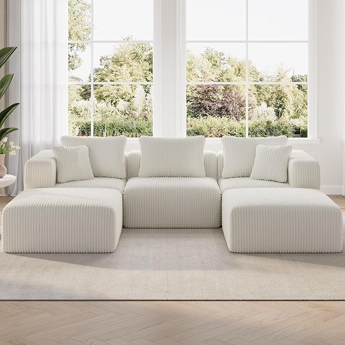 Novilla 106" Modular Sectional Sofa, Modern Cloud Sectional Couch
