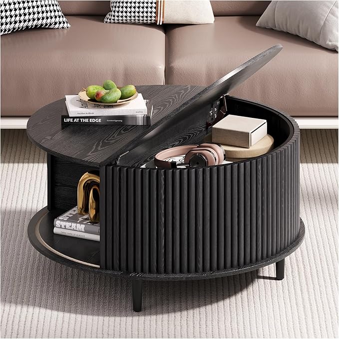 JOINICE, 31.5" Fluted Center Table