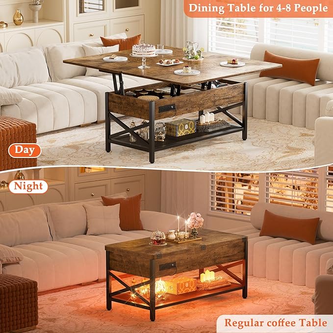 Aheaplus Coffee Table Lift Top