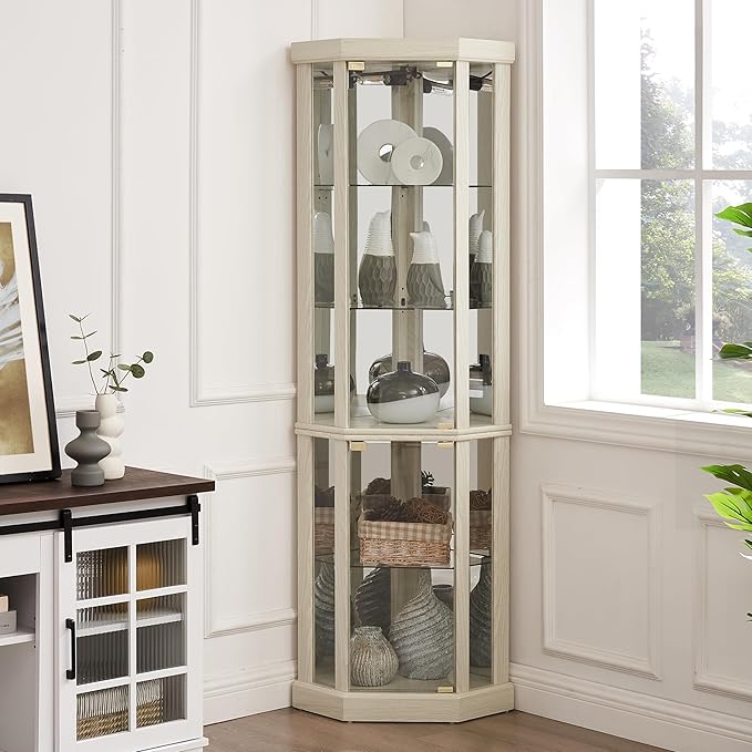 Glass Corner Display Cabinet